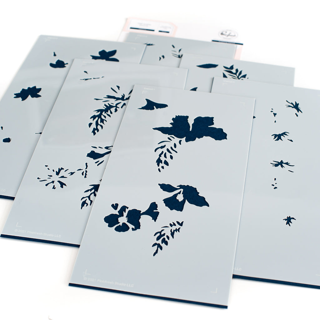 Printable Hibiscus Stencil