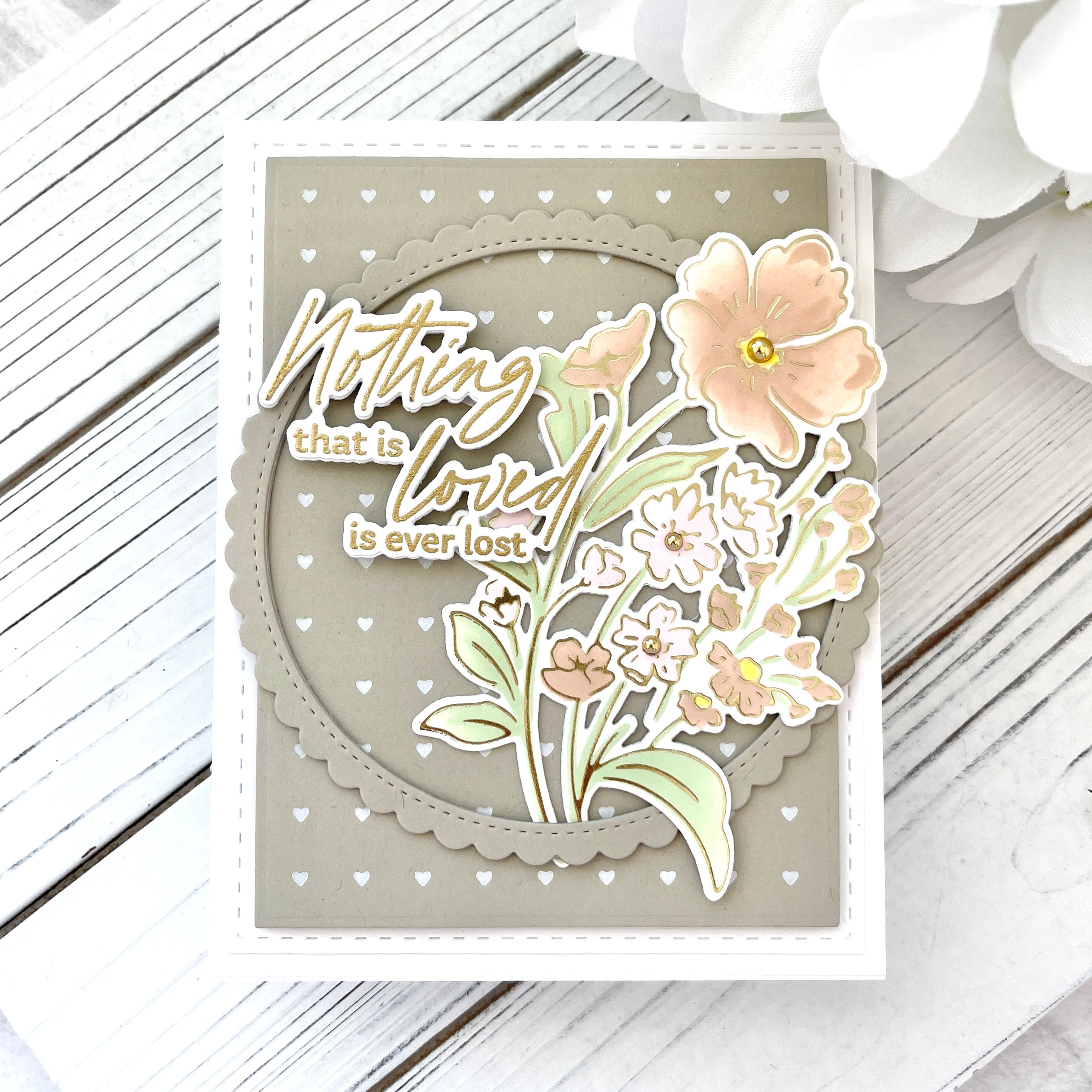 With Sympathy stencil – Pinkfresh Studio