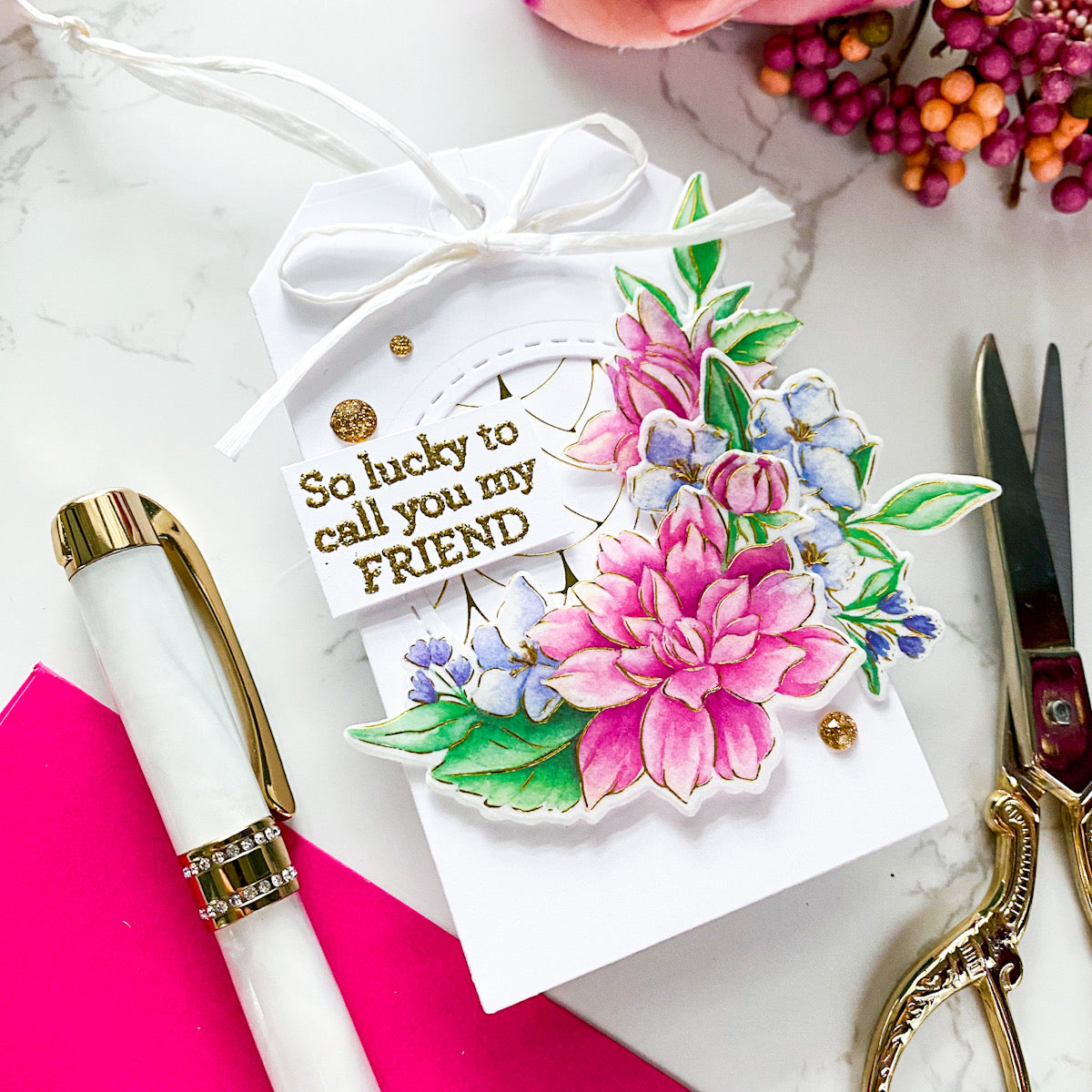 Artistic Dahlia washi