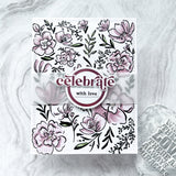 Inky Floral Background stamp