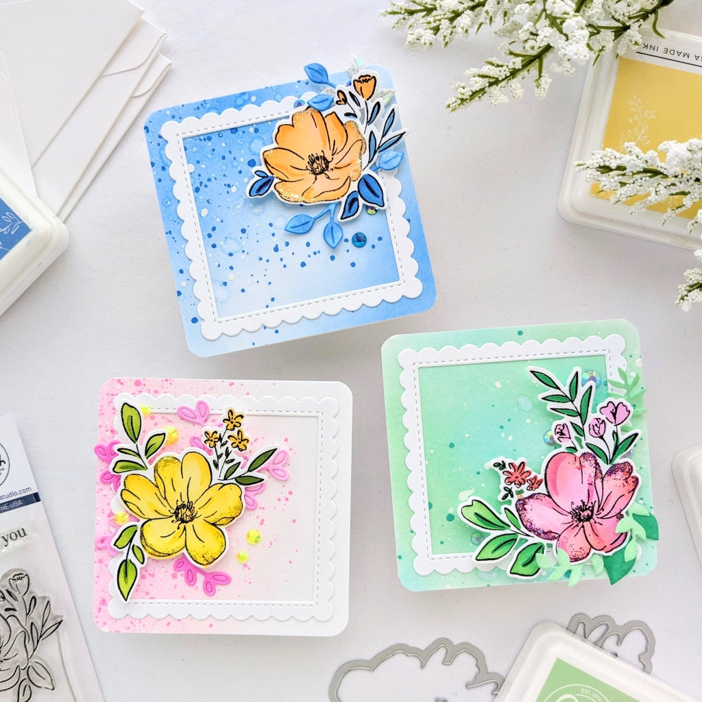 Essentials Stitched Scallop Square die set – Pinkfresh Studio
