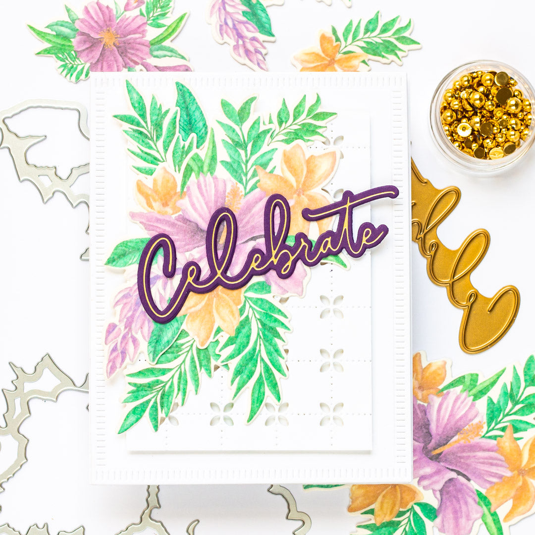 Hibiscus Washi die – Pinkfresh Studio