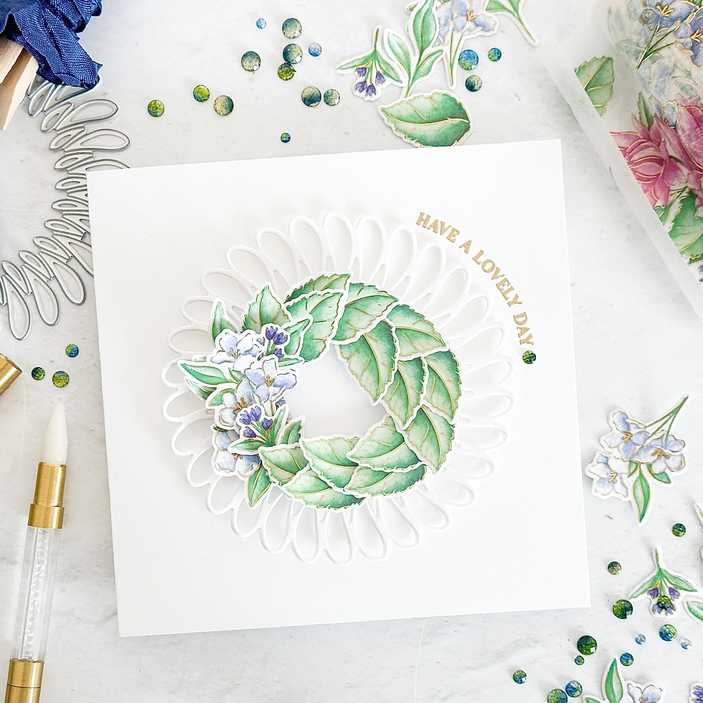 Artistic Dahlia washi
