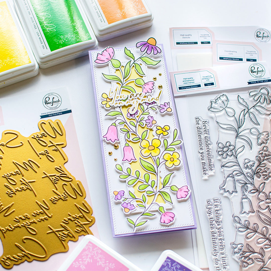Wildflower slimline stamp – Pinkfresh Studio