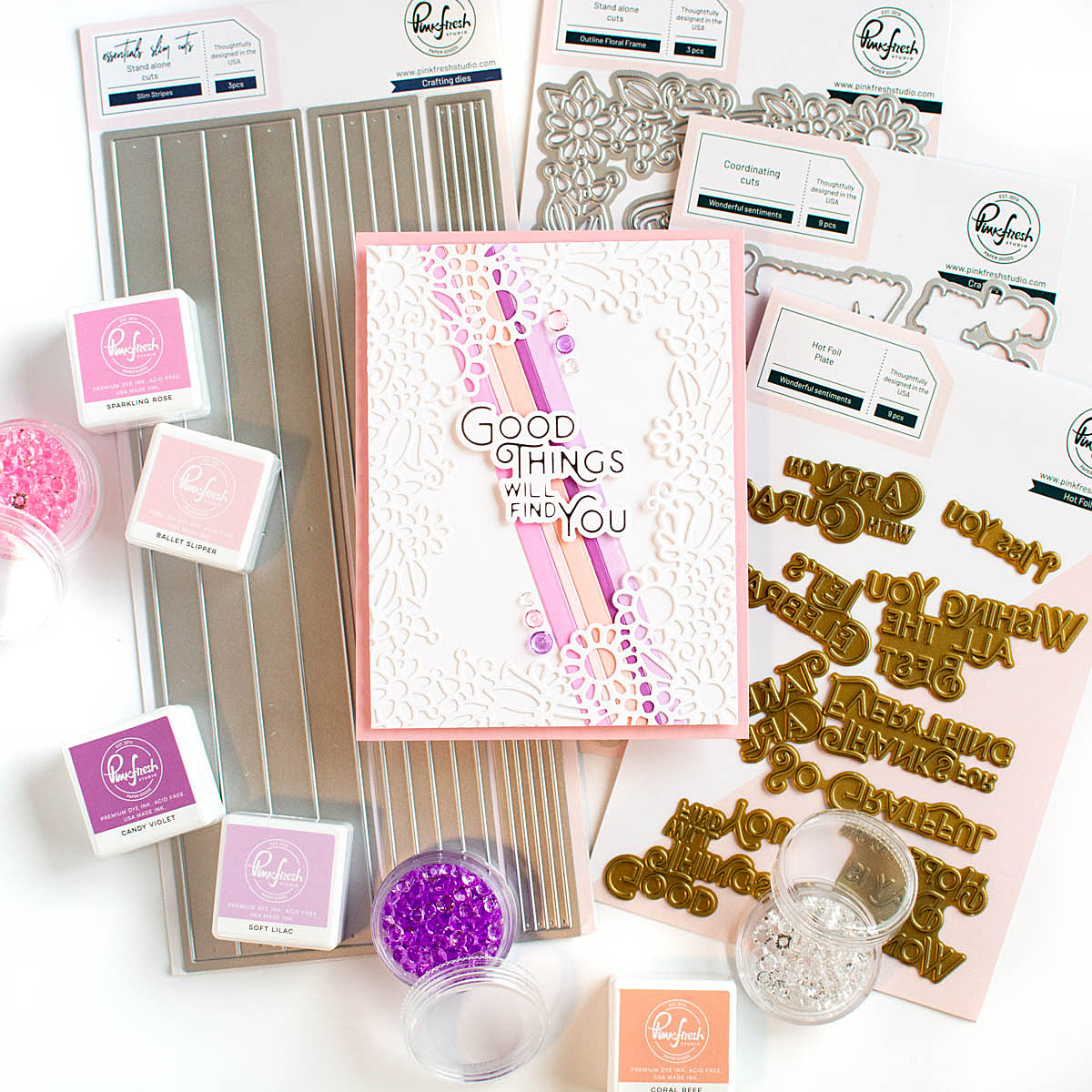 Wonderful Sentiments hot foil – Pinkfresh Studio