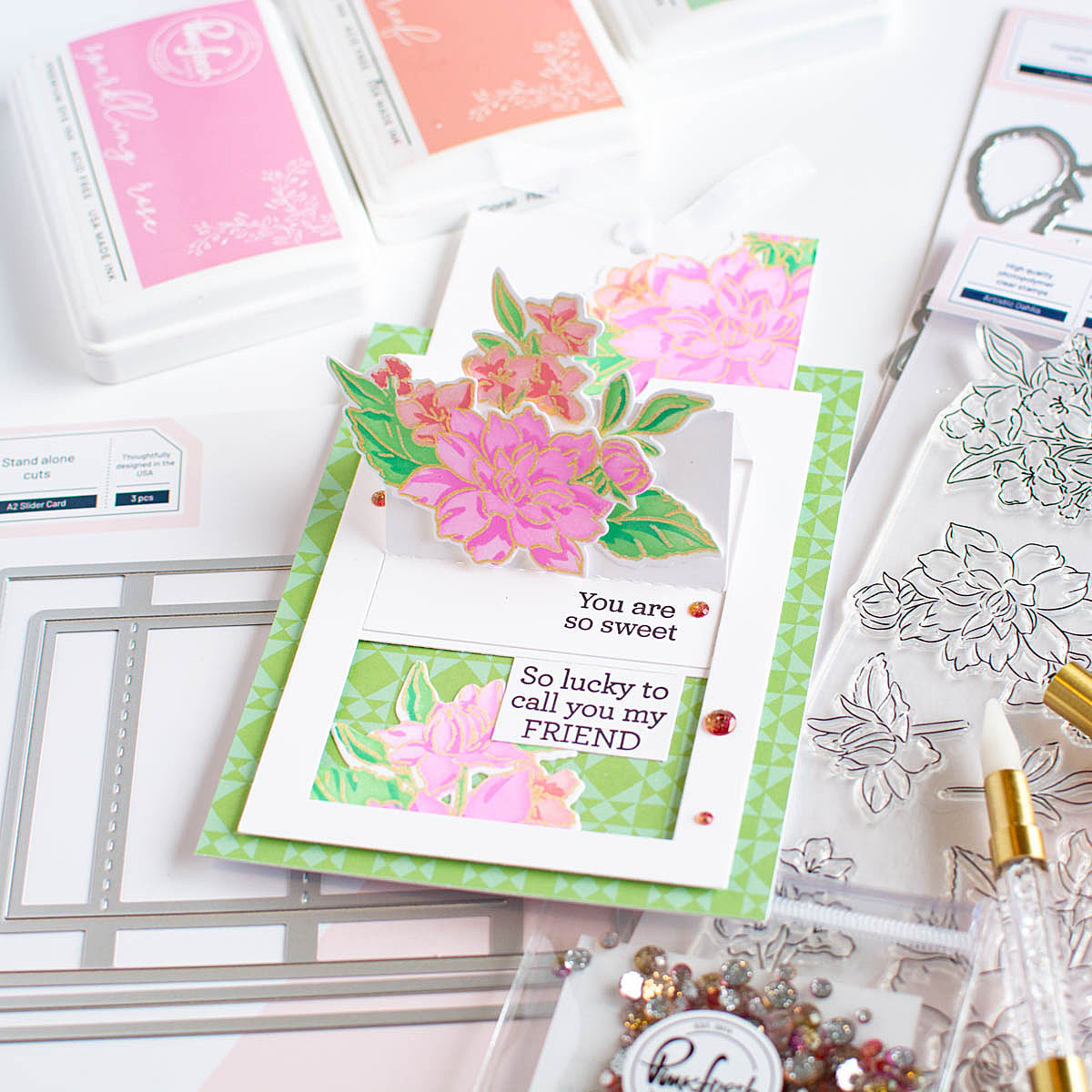 Artistic Dahlia stamp – Pinkfresh Studio