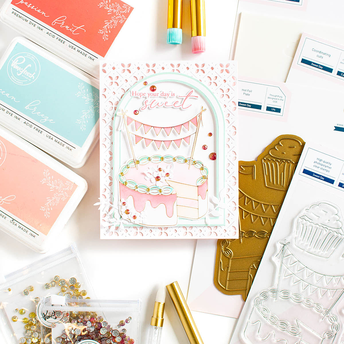 Sweet Day hot foil – Pinkfresh Studio