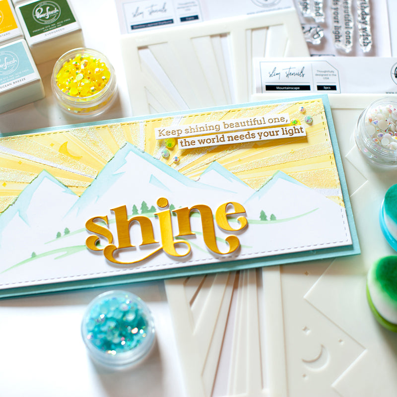 Slimline Layered Starburst layering stencil set
