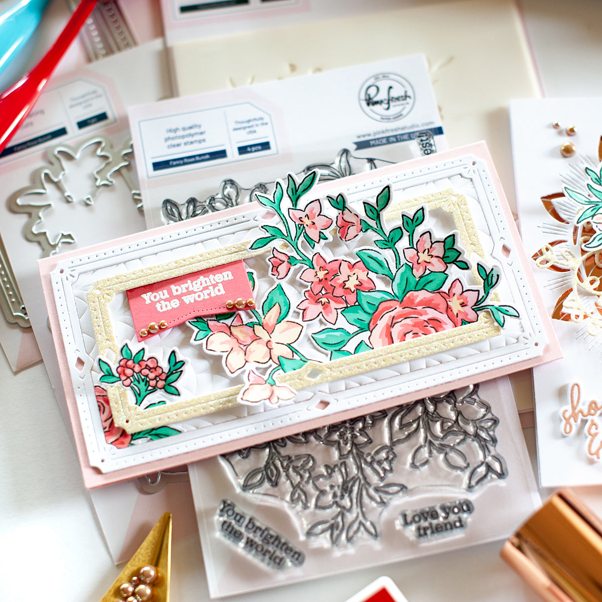 Fancy Rose Bunch stamp