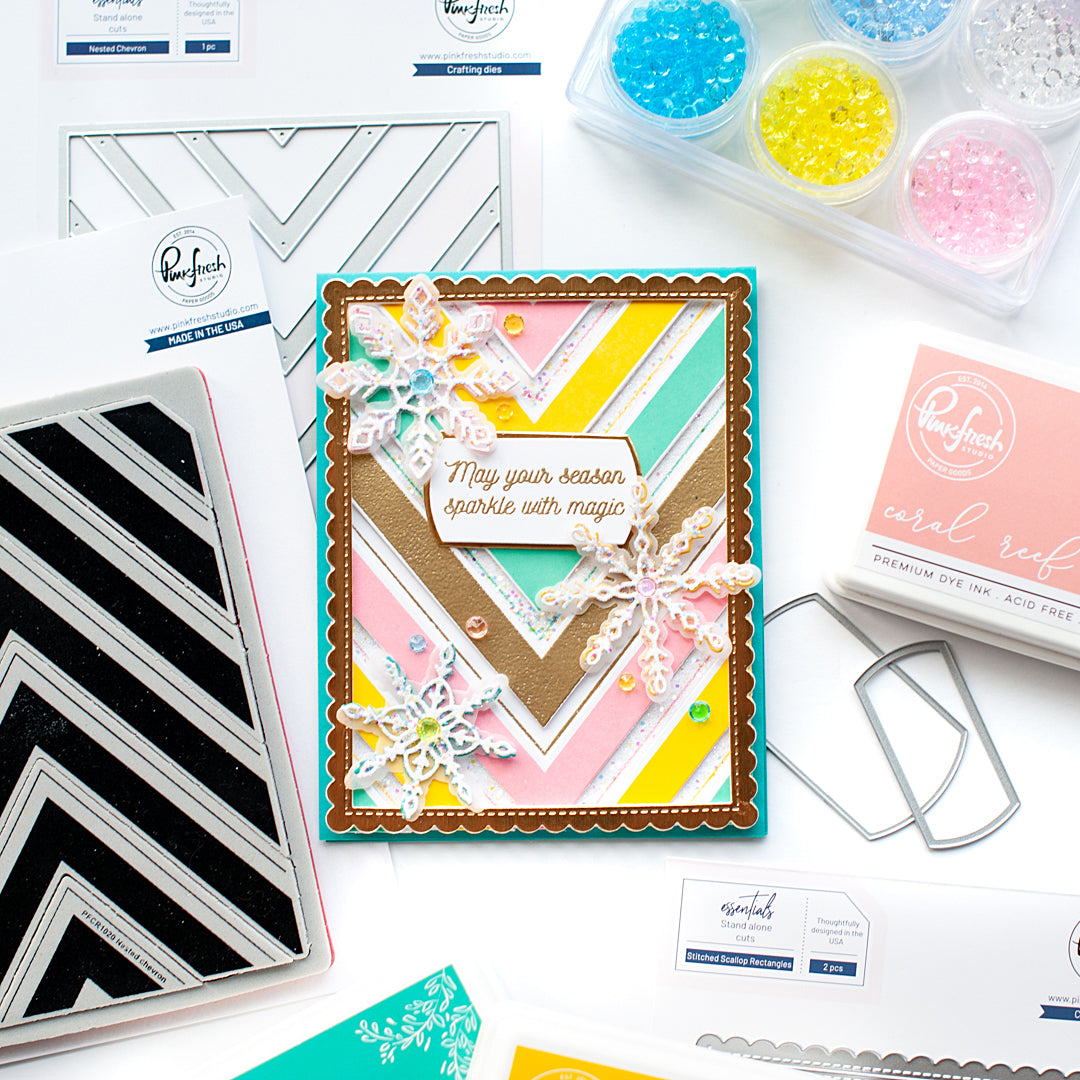 Essentials: Stitched Scallop Rectangles Die Set