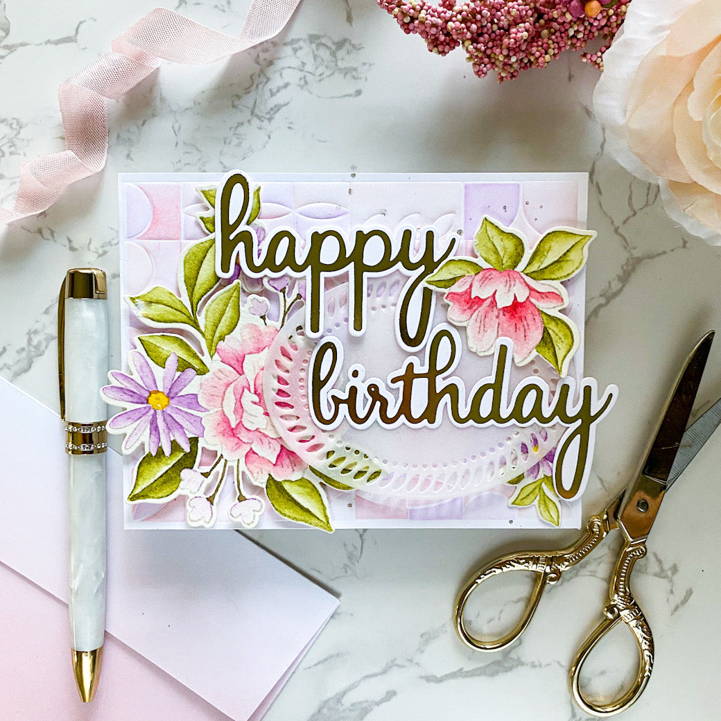Phrase Builder: Happy hot foil – Pinkfresh Studio