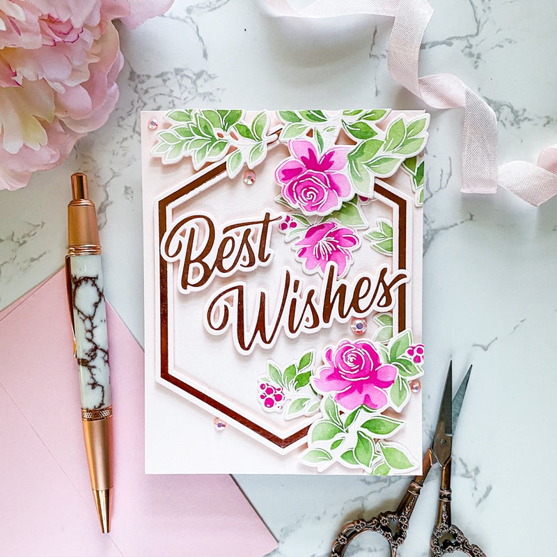 Rainbow Floral Washi stamp