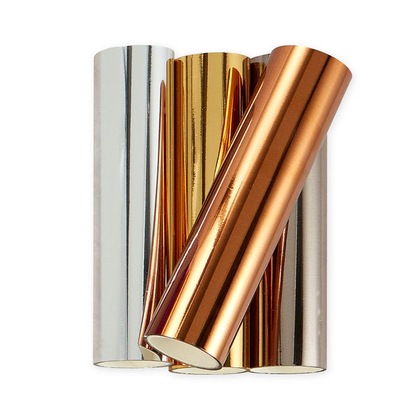 Glimmer Hot Foil 4 Rolls - Essential Metallics Variety Pack
