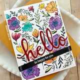 Inky Floral Background stamp