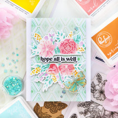 Just a Hello Floral layering stencil set