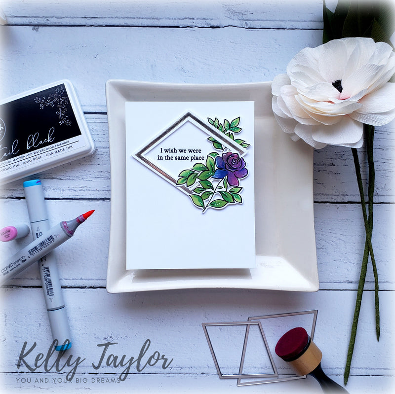 Rainbow Floral Washi stamp