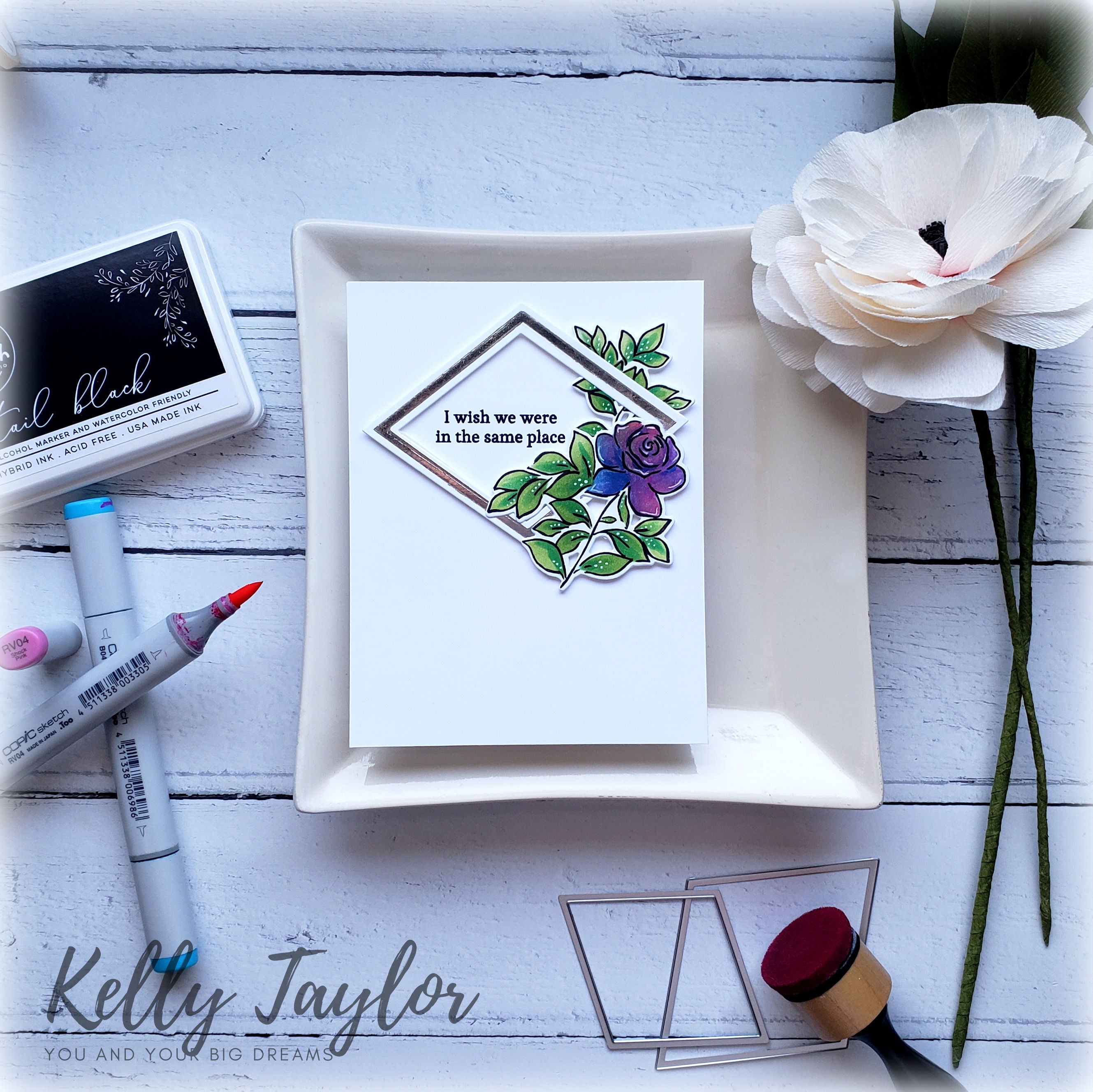 Rainbow Floral Washi die