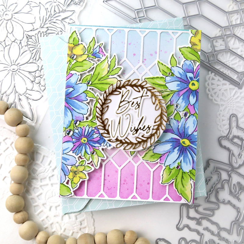 Painted Daisies layering stencil
