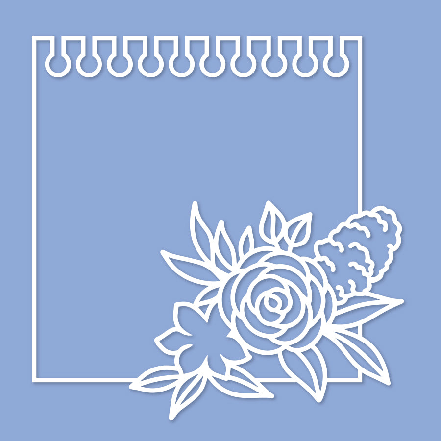 Floral notebook cut file