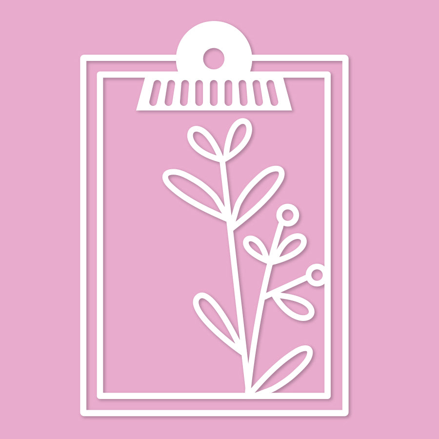 Clipboard with botanicals cut file