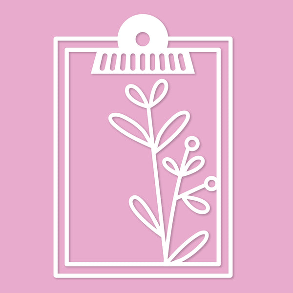 Clipboard with botanicals cut file