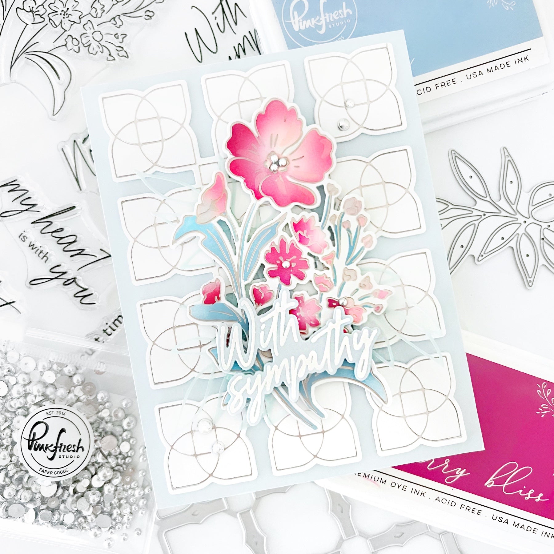 With Sympathy die – Pinkfresh Studio
