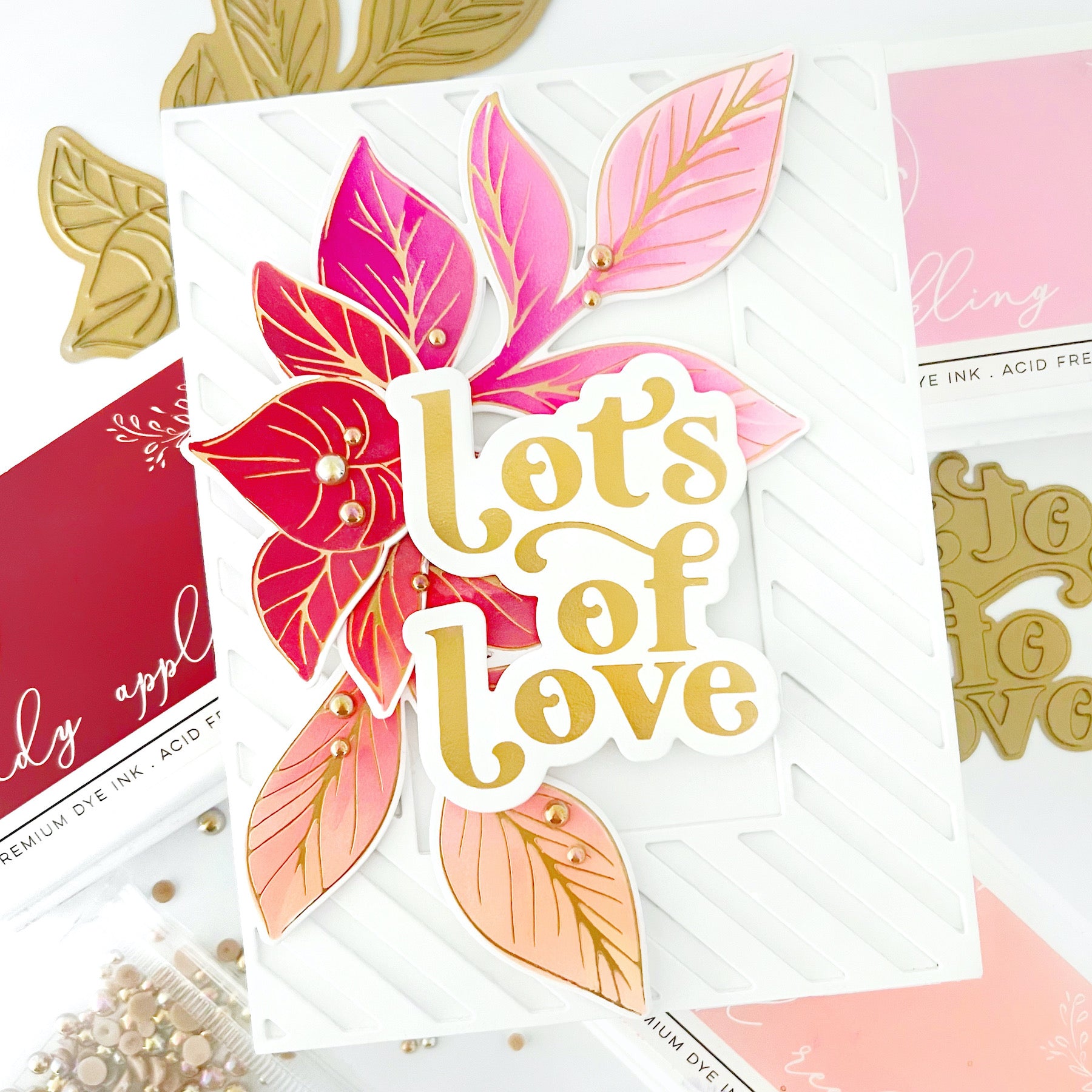Detailed Leaf hot foil – Pinkfresh Studio