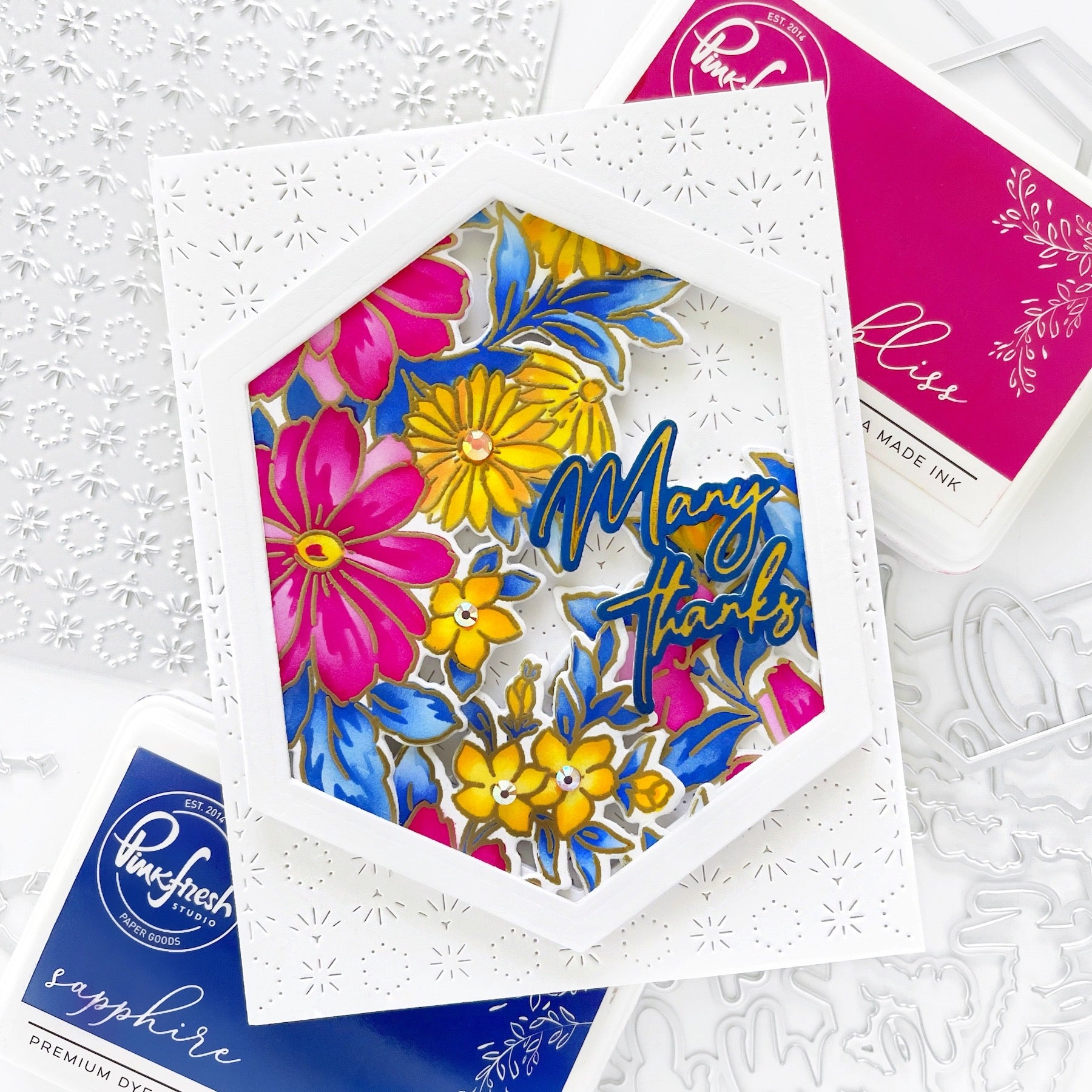 Painted Daisies stamp – Pinkfresh Studio