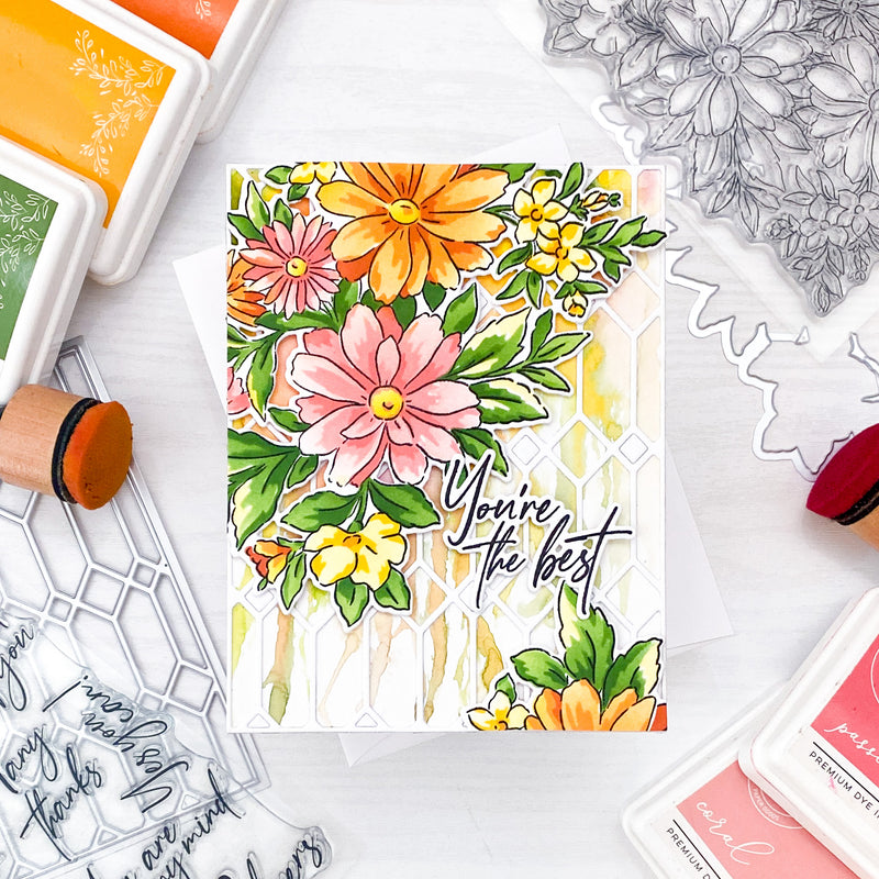 Painted Daisies layering stencil