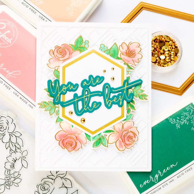 Rainbow Floral Washi stamp