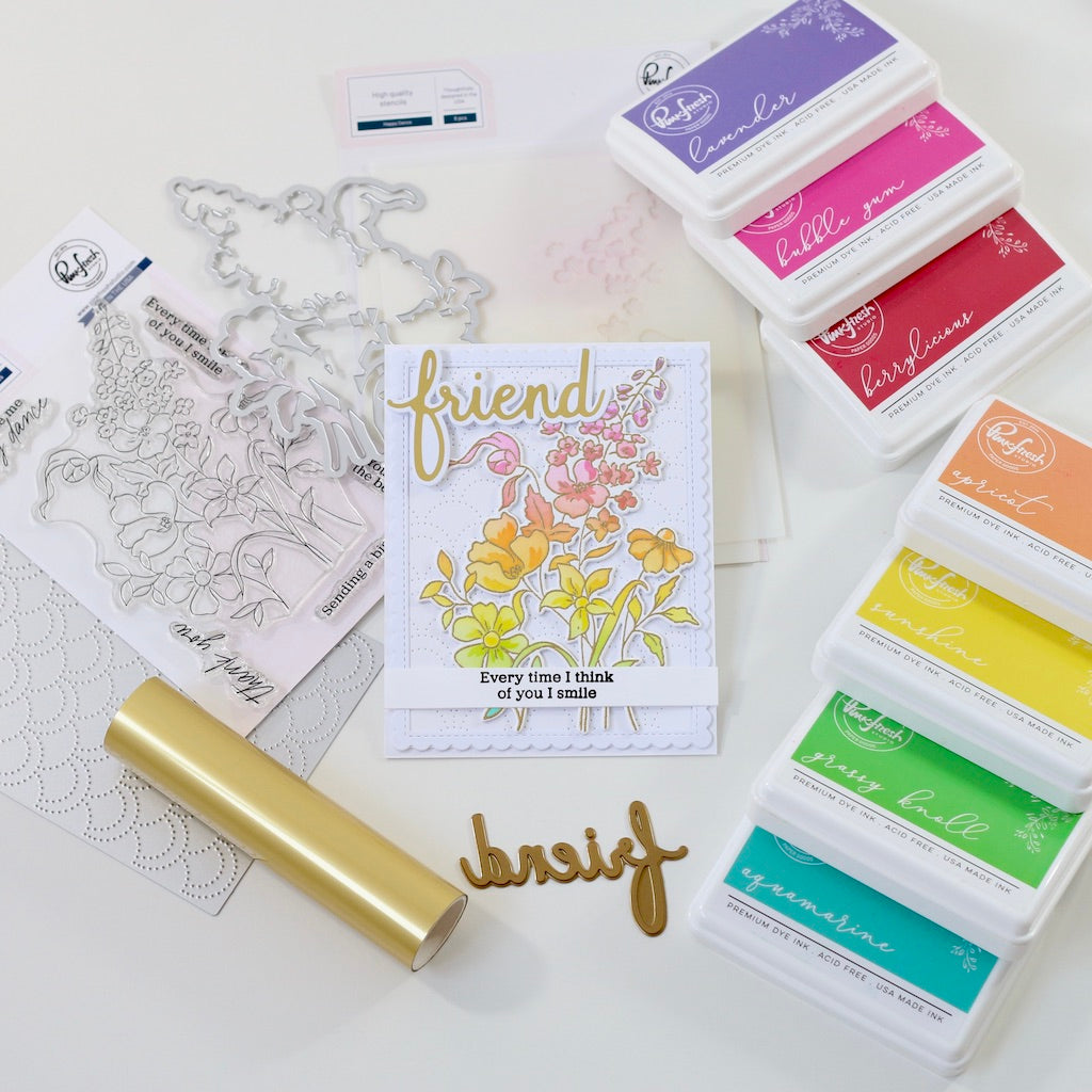 Phrase Builder: Hello hot foil – Pinkfresh Studio