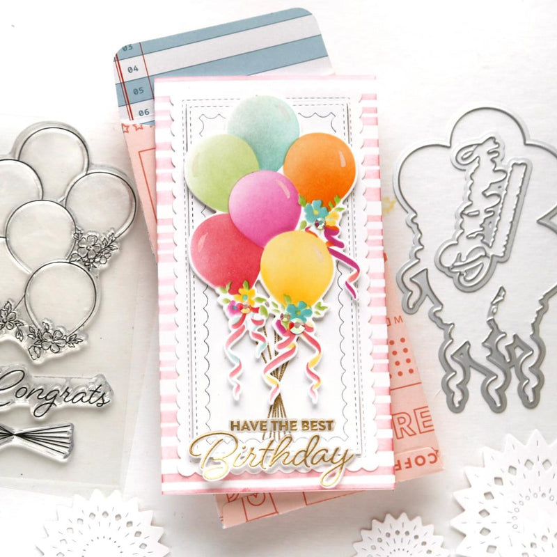 Ribbons & Balloons stencil