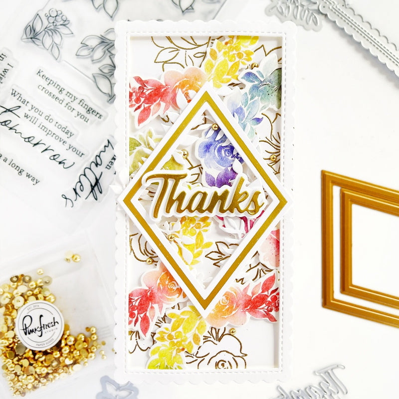 Rainbow Floral Washi die