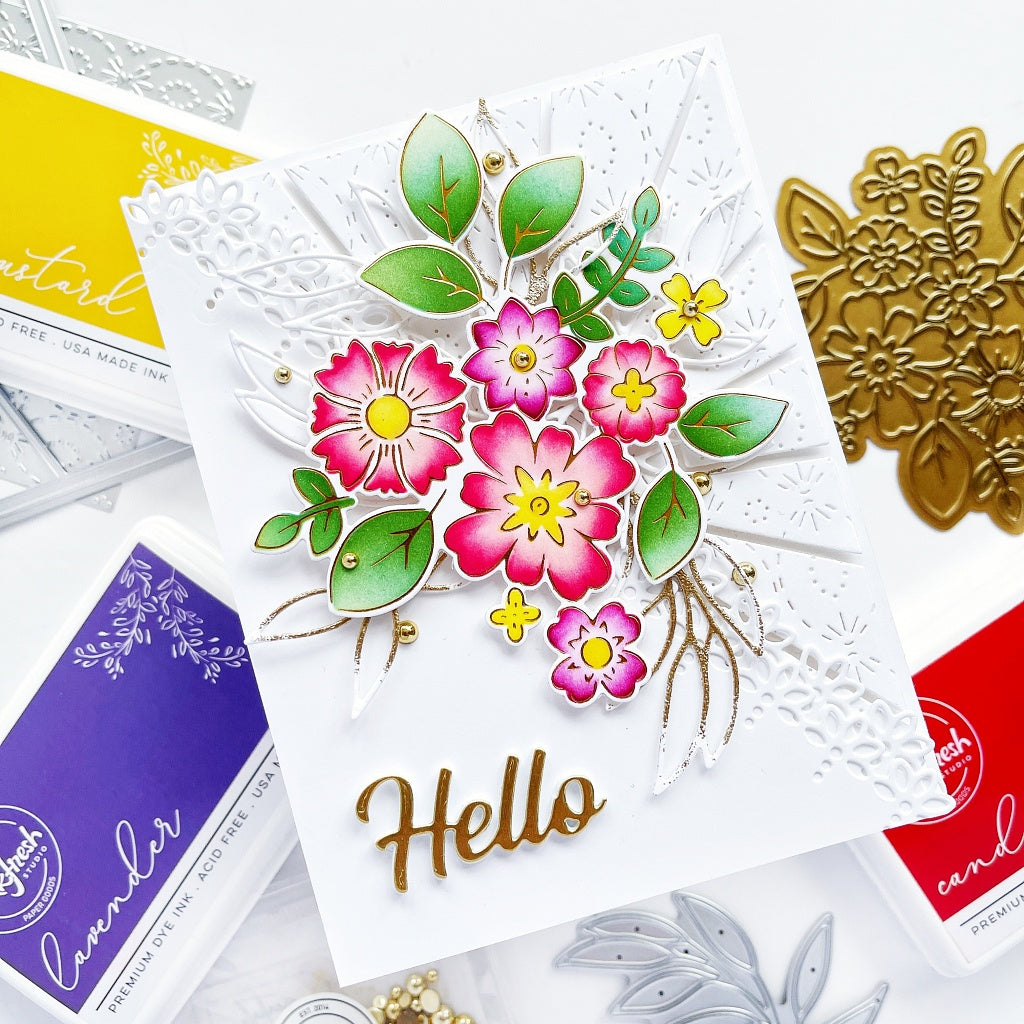 Simplest Gestures hot foil – Pinkfresh Studio