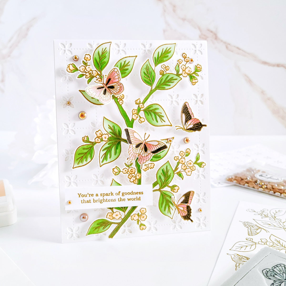 Botanicals and Butterflies cling stamp
