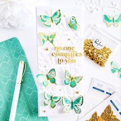 Small Butterflies hot foil plate