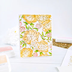 Peony Print layering stencil