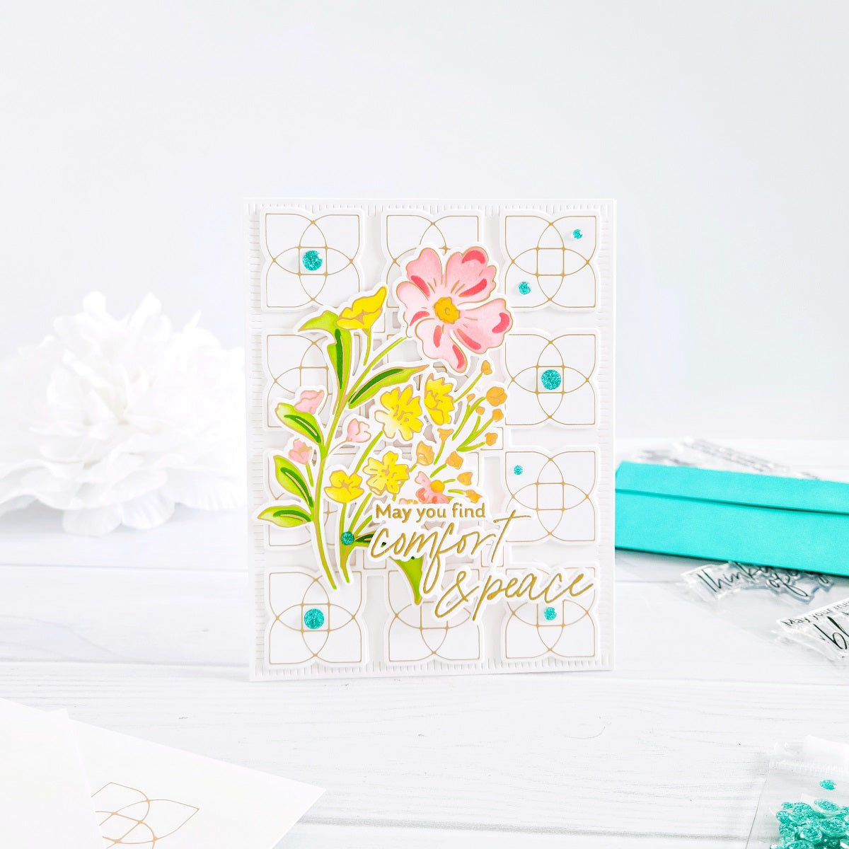 Overlapping Geo Leaf die – Pinkfresh Studio