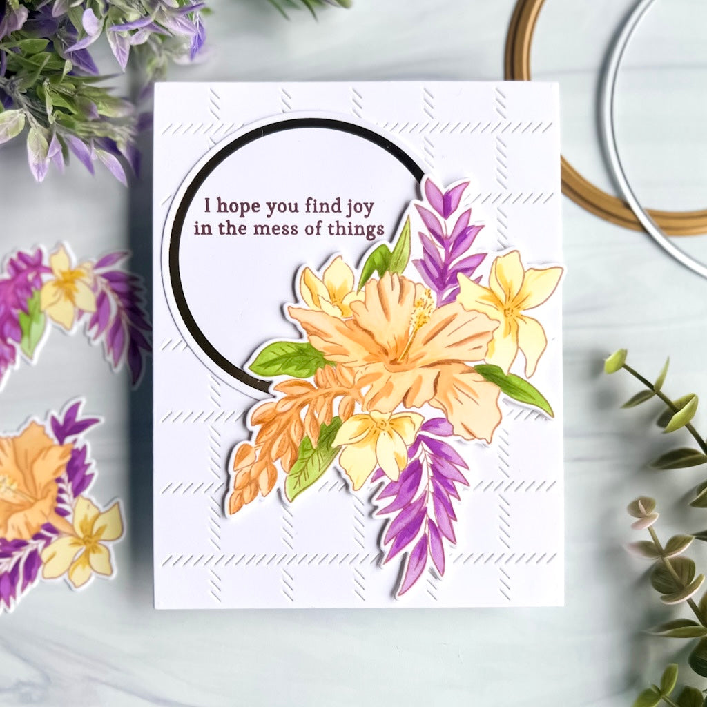 life with flowers 完売 Hibiscus Washi die – Pinkfresh Studio