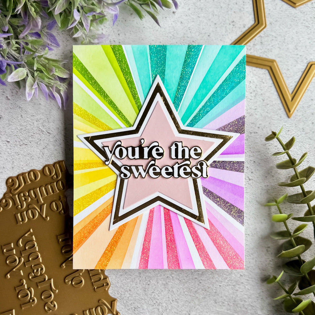 Layered Sunburst Stencil set – Pinkfresh Studio