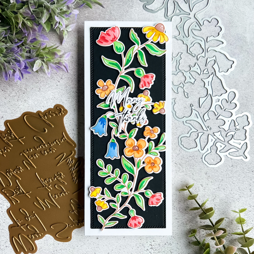 Wildflower slimline stamp – Pinkfresh Studio