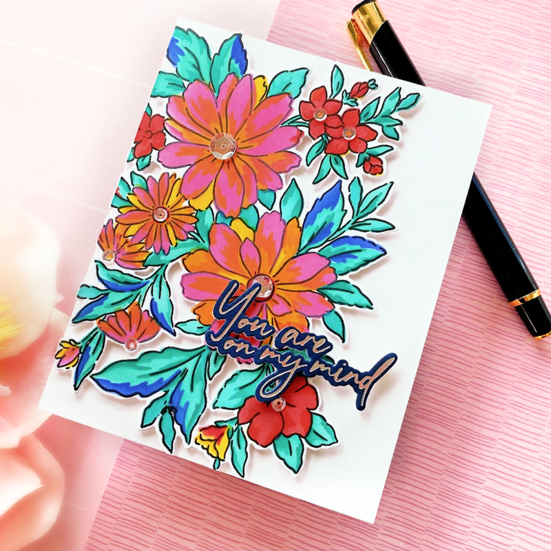 Painted Daisies layering stencil